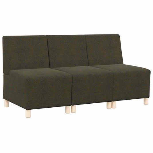 Modular Sofa Unit Armless 3 pcs Green 55 x 74 x 82 cm Modular Sofa Unit Armless 3 pcs Green 55 x 74 x 82 cm