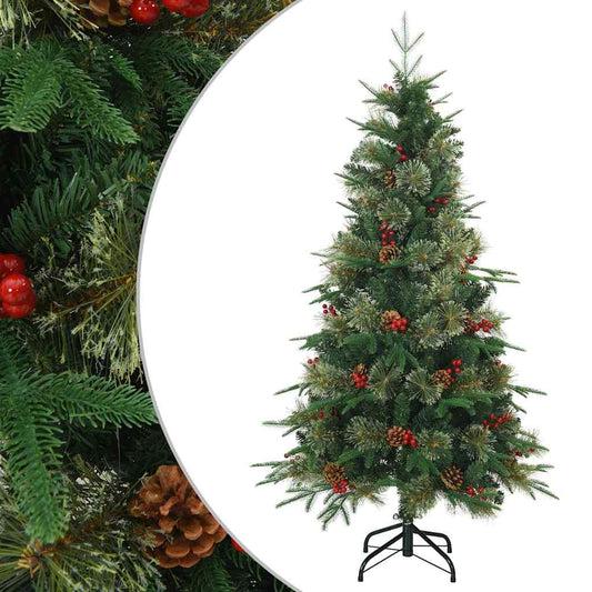 Artificial Hinged Christmas Tree Green 150 cm PVC, PE and Steel Artificial Hinged Christmas Tree Green 150 cm PVC, PE and Steel