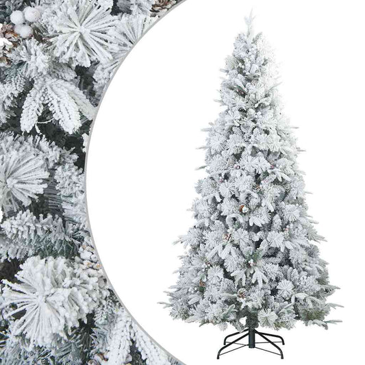Artificial Hinged Christmas Tree Snow Flocked White 210 cm Artificial Hinged Christmas Tree Snow Flocked White 210 cm
