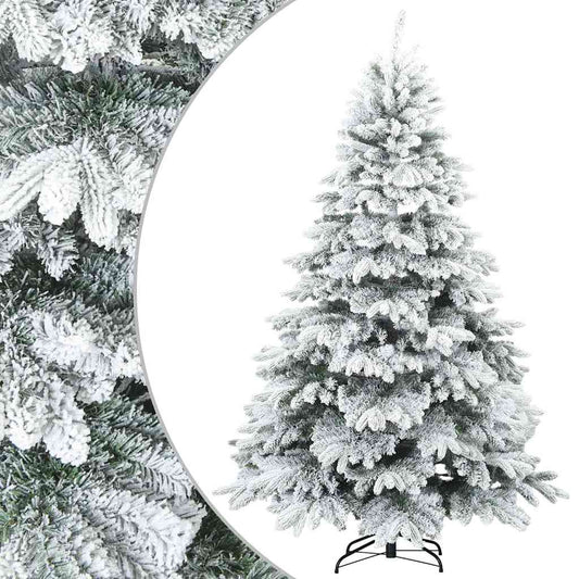 Artificial Hinged Christmas Tree Snow Flocked White 210 cm Artificial Hinged Christmas Tree Snow Flocked White 210 cm
