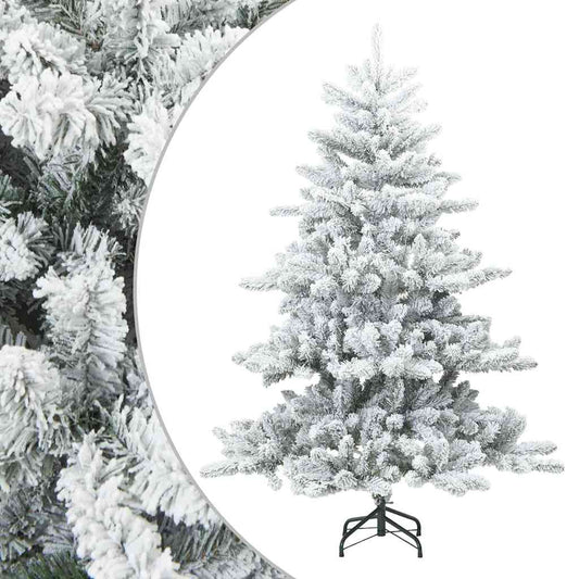 Artificial Hinged Christmas Tree Snow Flocked White 150 cm Artificial Hinged Christmas Tree Snow Flocked White 150 cm