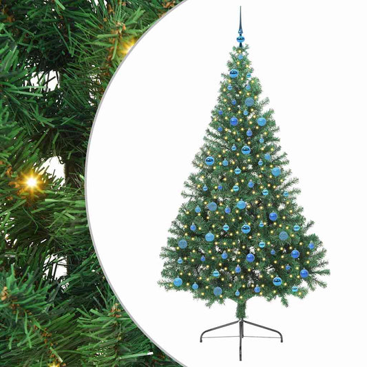 Artificial Pre-lit Christmas Tree Green 240 cm PVC Artificial Pre-lit Christmas Tree Green 240 cm PVC
