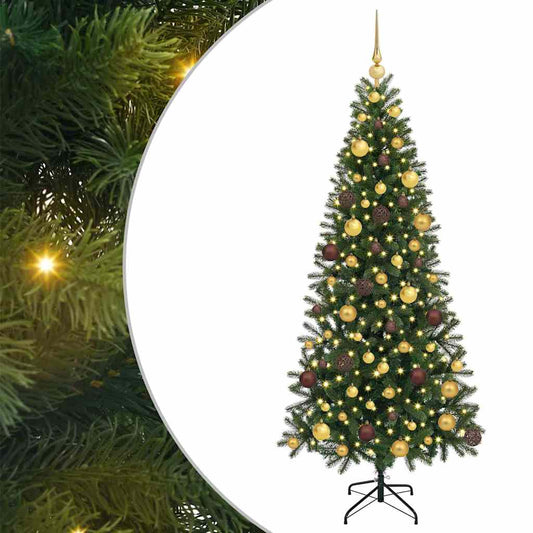 Artificial Christmas Tree with 300 LEDs Green 180 cm PE and PVC Artificial Christmas Tree with 300 LEDs Green 180 cm PE and PVC
