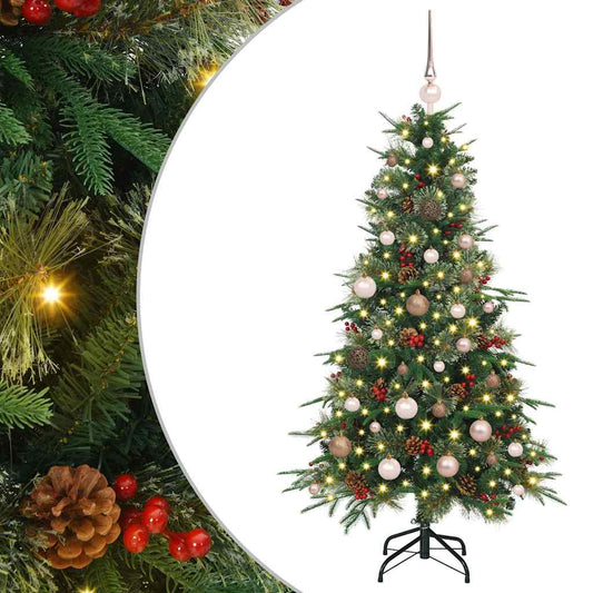 Artificial Hinged Christmas Tree Green 150 cm PE and PVC Artificial Hinged Christmas Tree Green 150 cm PE and PVC