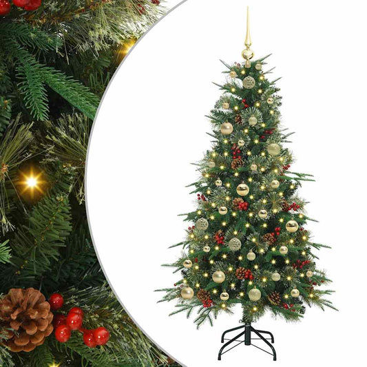 Artificial Hinged Christmas Tree Green 150 cm PE and PVC Artificial Hinged Christmas Tree Green 150 cm PE and PVC