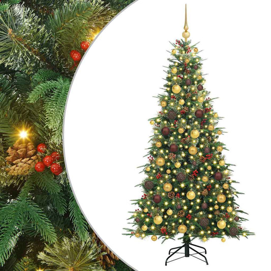 Artificial Hinged Christmas Tree Green 180 cm PE and PVC Artificial Hinged Christmas Tree Green 180 cm PE and PVC