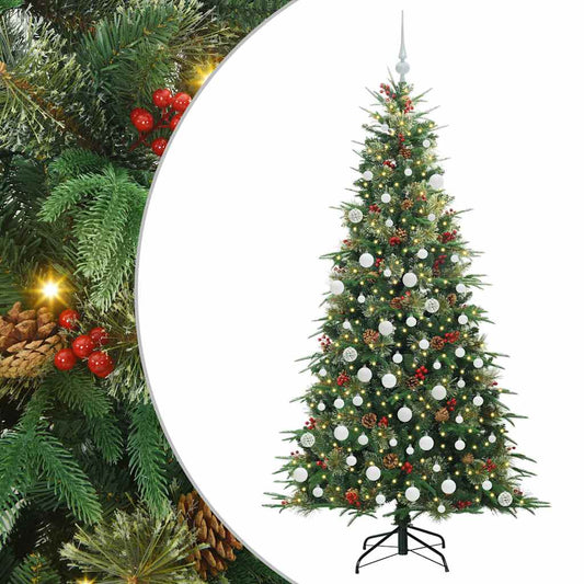 Artificial Hinged Christmas Tree Green 180 cm PE and PVC Artificial Hinged Christmas Tree Green 180 cm PE and PVC
