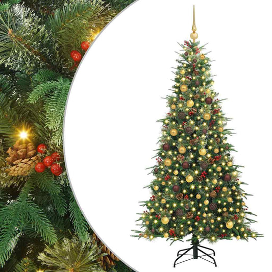 Artificial Hinged Christmas Tree Green 210 cm PE and PVC Artificial Hinged Christmas Tree Green 210 cm PE and PVC