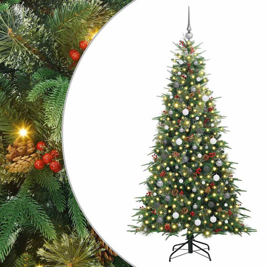 Artificial Hinged Christmas Tree Green 210 cm PE and PVC Artificial Hinged Christmas Tree Green 210 cm PE and PVC