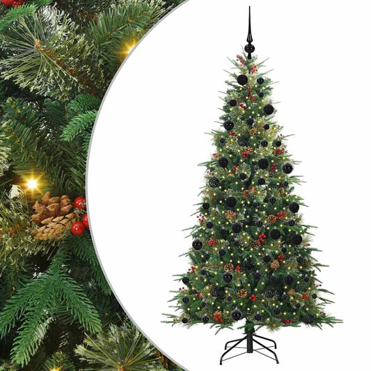 Artificial Hinged Christmas Tree Green 210 cm PE and PVC Artificial Hinged Christmas Tree Green 210 cm PE and PVC