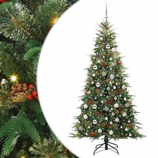Artificial Hinged Christmas Tree Green 210 cm PE and PVC Artificial Hinged Christmas Tree Green 210 cm PE and PVC