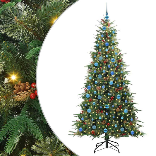Artificial Hinged Christmas Tree Green 210 cm PE and PVC Artificial Hinged Christmas Tree Green 210 cm PE and PVC