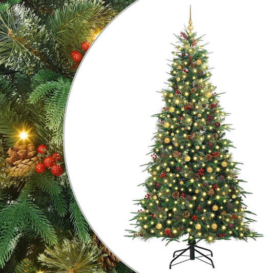 Artificial Hinged Christmas Tree Green 240 cm PE and PVC Artificial Hinged Christmas Tree Green 240 cm PE and PVC