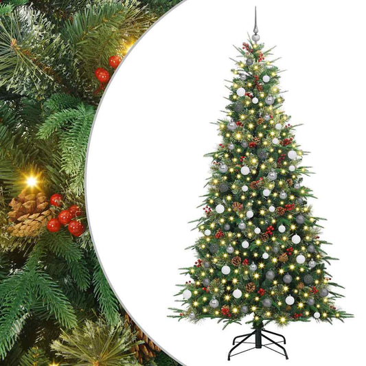 Artificial Hinged Christmas Tree Green 240 cm PE and PVC Artificial Hinged Christmas Tree Green 240 cm PE and PVC