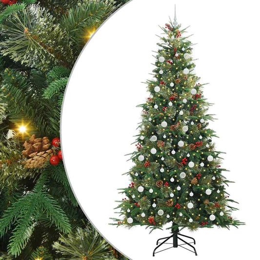 Artificial Hinged Christmas Tree Green 240 cm PE and PVC Artificial Hinged Christmas Tree Green 240 cm PE and PVC