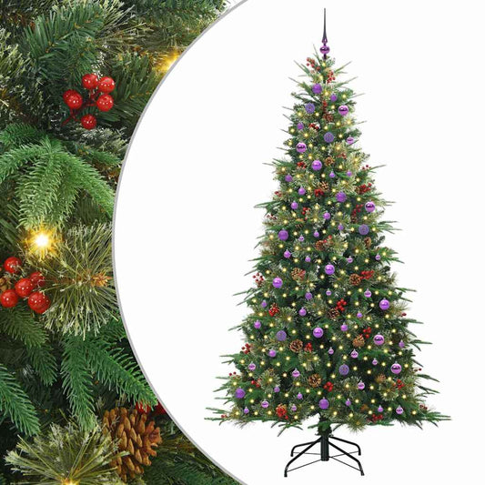 Artificial Hinged Christmas Tree Green 240 cm PE and PVC Artificial Hinged Christmas Tree Green 240 cm PE and PVC