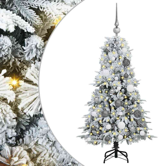 Artificial Hinged Christmas Tree White 120 cm PE and PVC Artificial Hinged Christmas Tree White 120 cm PE and PVC