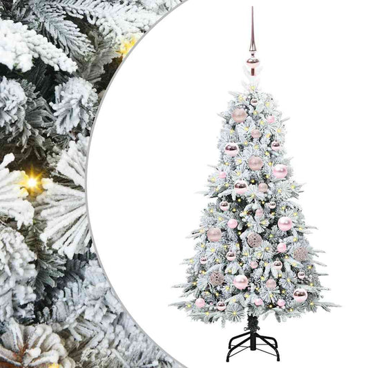 Artificial Hinged Christmas Tree White 120 cm PE and PVC Artificial Hinged Christmas Tree White 120 cm PE and PVC