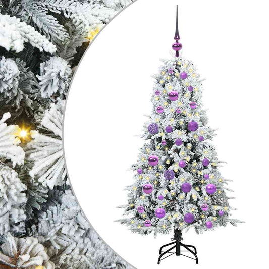 Artificial Hinged Christmas Tree White 120 cm PE and PVC Artificial Hinged Christmas Tree White 120 cm PE and PVC