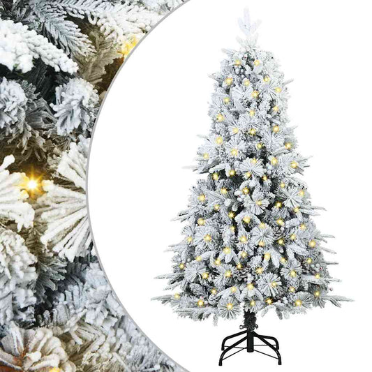 Artificial Hinged Christmas Tree White 150 cm PE and PVC Artificial Hinged Christmas Tree White 150 cm PE and PVC