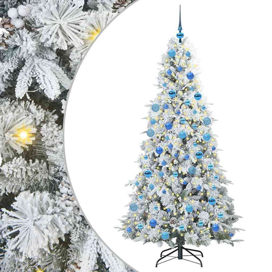 Artificial Hinged Christmas Tree White 180 cm PE and PVC Artificial Hinged Christmas Tree White 180 cm PE and PVC