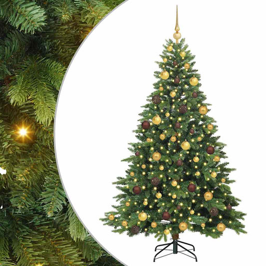 Artificial Christmas Tree with 300 LEDs Green 180 cm PE and PVC Artificial Christmas Tree with 300 LEDs Green 180 cm PE and PVC
