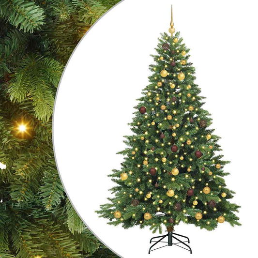 Artificial Christmas Tree with 300 LEDs Green 210 cm PE and PVC Artificial Christmas Tree with 300 LEDs Green 210 cm PE and PVC