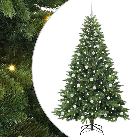 Artificial Christmas Tree with 300 LEDs Green 210 cm PE and PVC Artificial Christmas Tree with 300 LEDs Green 210 cm PE and PVC