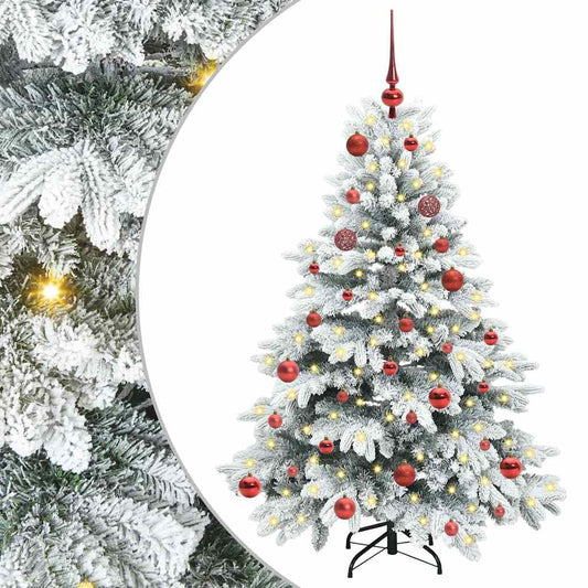 Artificial Christmas Tree with 150 LEDs White 150 cm PE and PVC Artificial Christmas Tree with 150 LEDs White 150 cm PE and PVC