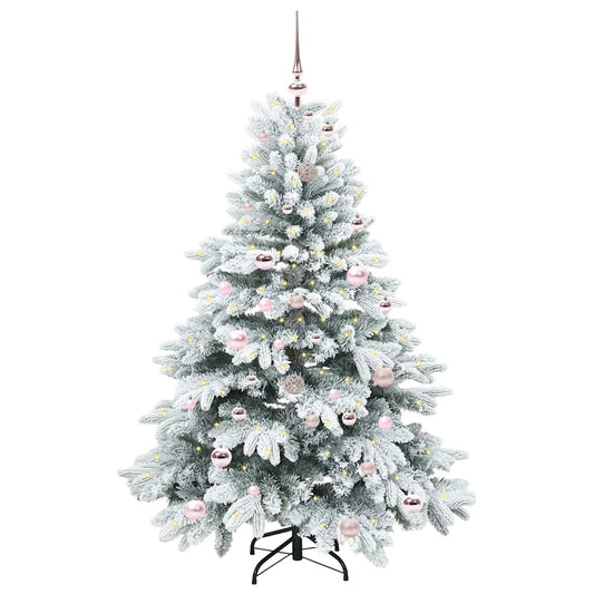 Artificial Christmas Tree with 150 LEDs White 150 cm PE and PVC Artificial Christmas Tree with 150 LEDs White 150 cm PE and PVC
