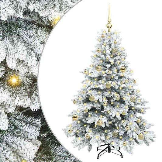 Artificial Christmas Tree with 150 LEDs White 150 cm PE and PVC Artificial Christmas Tree with 150 LEDs White 150 cm PE and PVC