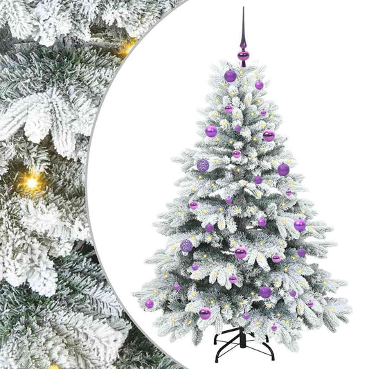 Artificial Christmas Tree with 150 LEDs White 150 cm PE and PVC Artificial Christmas Tree with 150 LEDs White 150 cm PE and PVC