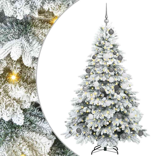 Artificial Christmas Tree with 300 LEDs White 180 cm PE and PVC Artificial Christmas Tree with 300 LEDs White 180 cm PE and PVC