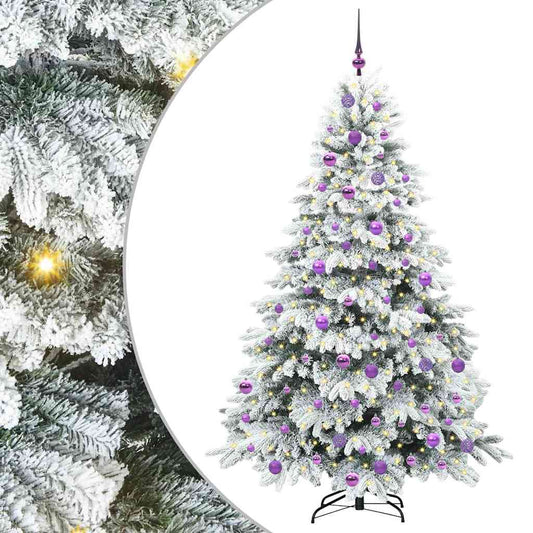 Artificial Christmas Tree with 300 LEDs White 180 cm PE and PVC Artificial Christmas Tree with 300 LEDs White 180 cm PE and PVC