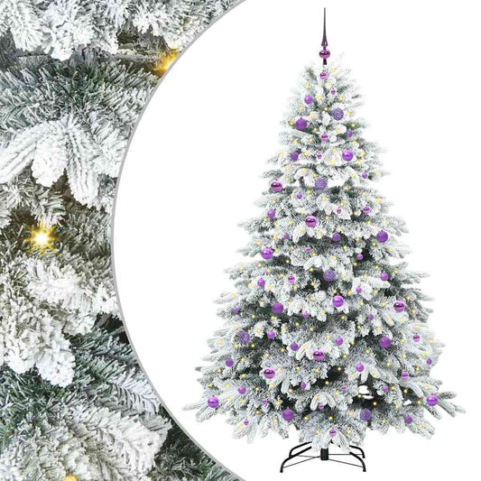 Artificial Christmas Tree with 300 LEDs White 210 cm PE and PVC Artificial Christmas Tree with 300 LEDs White 210 cm PE and PVC