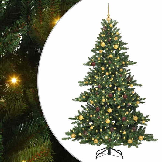 Artificial Hinged Christmas Tree Green 210 cm PVC and Steel Artificial Hinged Christmas Tree Green 210 cm PVC and Steel
