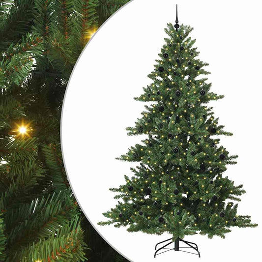 Artificial Hinged Christmas Tree Green 240 cm PVC and Steel Artificial Hinged Christmas Tree Green 240 cm PVC and Steel