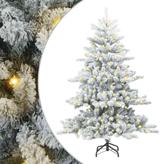 Artificial Hinged Christmas Tree White 150 cm PVC and Steel Artificial Hinged Christmas Tree White 150 cm PVC and Steel