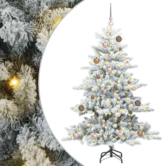 Artificial Hinged Christmas Tree White 150 cm PVC and Steel Artificial Hinged Christmas Tree White 150 cm PVC and Steel