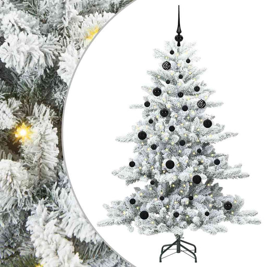 Artificial Hinged Christmas Tree White 150 cm PVC and Steel Artificial Hinged Christmas Tree White 150 cm PVC and Steel