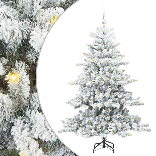 Artificial Hinged Christmas Tree White 150 cm PVC and Steel Artificial Hinged Christmas Tree White 150 cm PVC and Steel