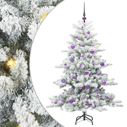 Artificial Hinged Christmas Tree White 150 cm PVC and Steel Artificial Hinged Christmas Tree White 150 cm PVC and Steel