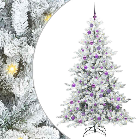 Artificial Hinged Christmas Tree White 180 cm PVC and Steel Artificial Hinged Christmas Tree White 180 cm PVC and Steel