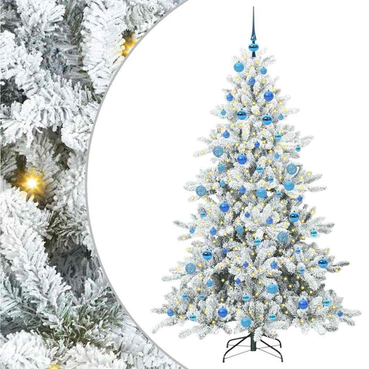 Artificial Hinged Christmas Tree White 180 cm PVC and Steel Artificial Hinged Christmas Tree White 180 cm PVC and Steel