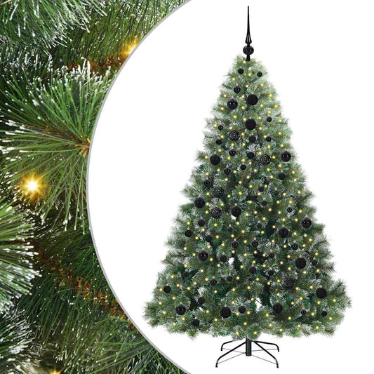 Artificial Christmas Tree with 300 LEDs Green 180 cm PE and PVC Artificial Christmas Tree with 300 LEDs Green 180 cm PE and PVC