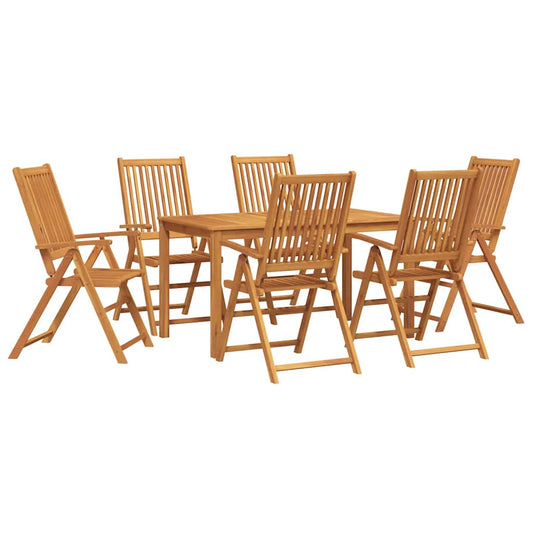 Garden Dining Set Folding 7 pcs Brown Solid Acacia Wood Garden Dining Set Folding 7 pcs Brown Solid Acacia Wood