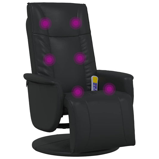 Swivel Massage Recliner Chair Black 71 x 90 x 105 cm Swivel Massage Recliner Chair Black 71 x 90 x 105 cm