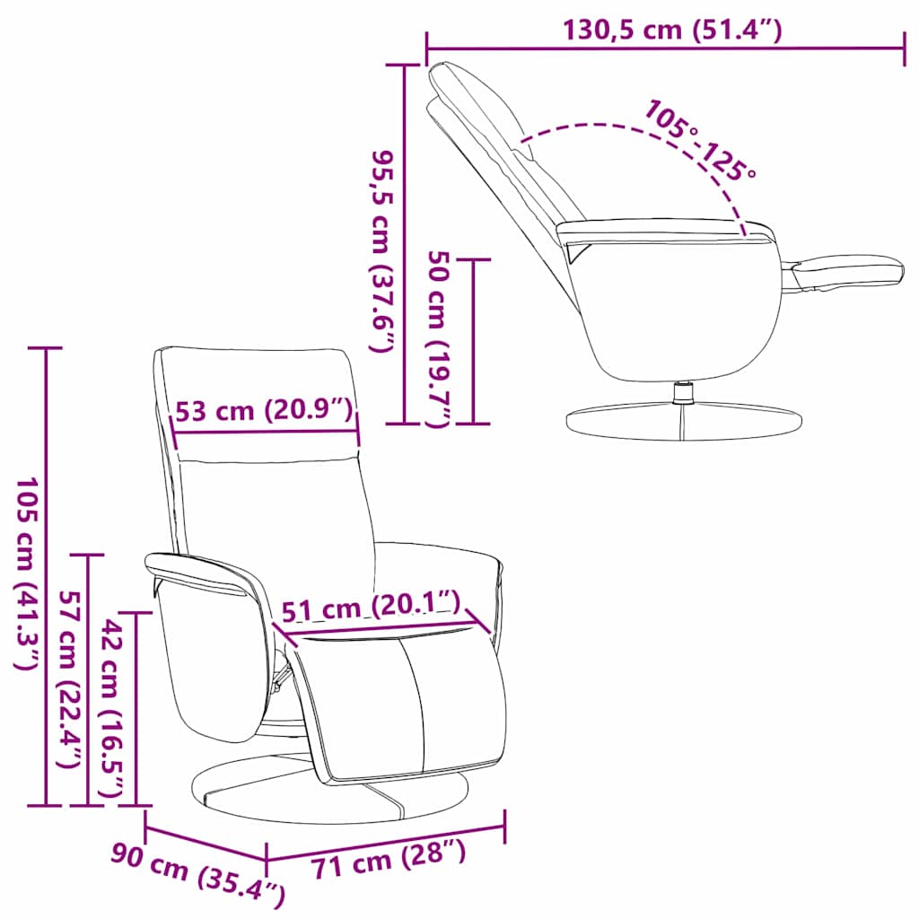 Massage Recliner Chair Black Faux Leather