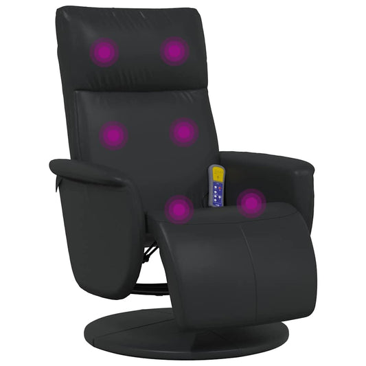 Massage Recliner Chair Black 71 x 90 x 105 cm Faux Leather Massage Recliner Chair Black 71 x 90 x 105 cm Faux Leather