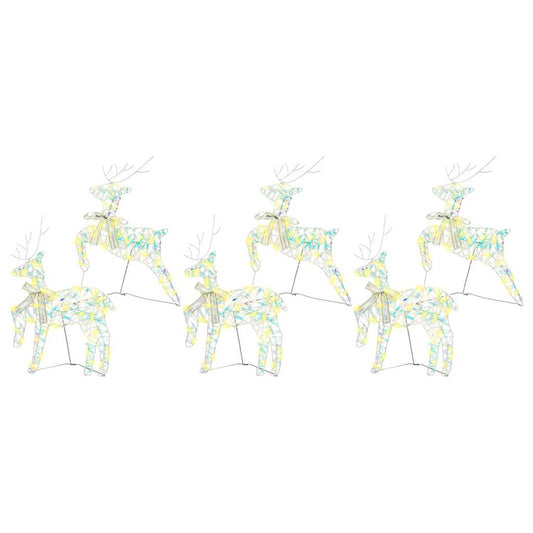 LED Reindeers 6 pcs 180 LEDs Multicoulur 44 x 18 x 65.5 cm PET LED Reindeers 6 pcs 180 LEDs Multicoulur 44 x 18 x 65.5 cm PET